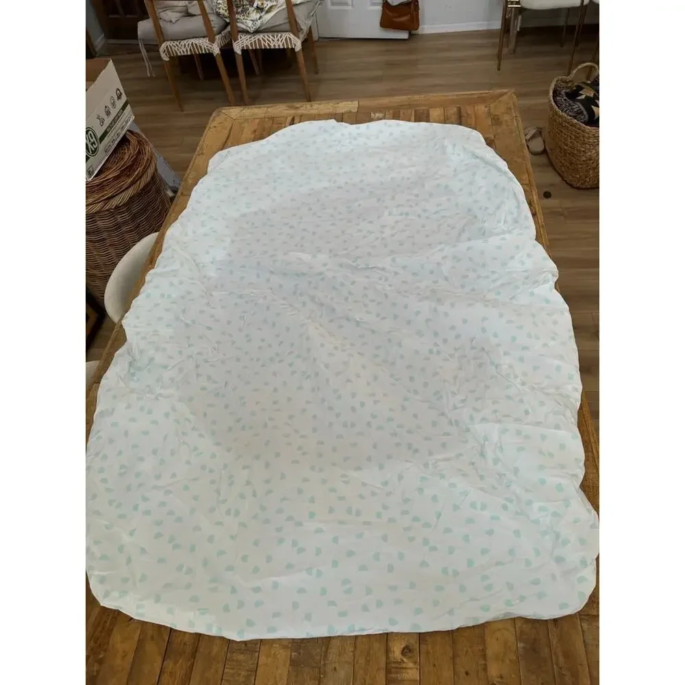 Crate & Barrel Kids Organic Cotton Twin Size Sheet Set Half Moon